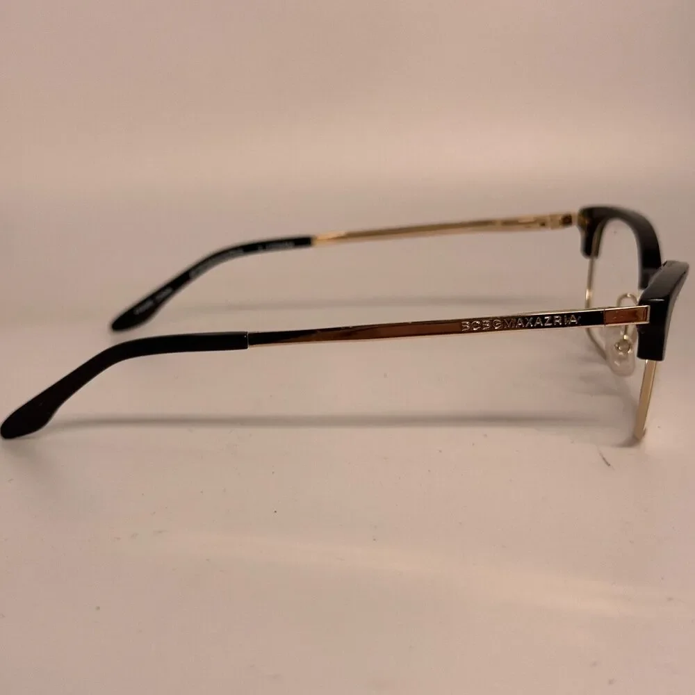 BCBG MAXAZRIA Peyton Women's Black Gold Eyeglasses Frames 53-16 140 H16765‎